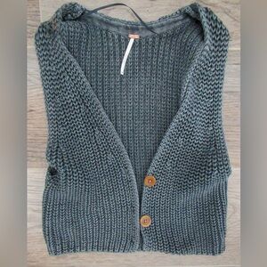 Free people blue Gray Sweater Vest 2025 collection